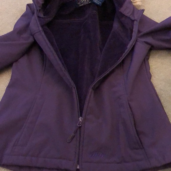 DHG Dutch Harbor Gear Authentic size Large jacket - purple, fury inside lining - Picture 7 of 9